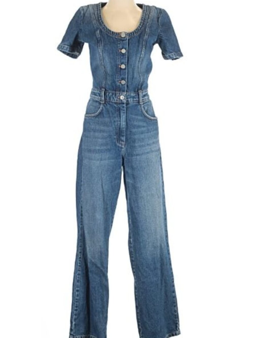 🍁Rouje Scoop Demin Jumpsuit
